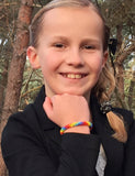 Kumihimo pattern tutorial 7 strands Rainbow bracelet and instructions PDF