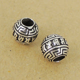 925 Sterling Silver Mantra Bead Vintage Buddhism Meditation WSP411 Wholesale Retail