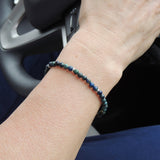 Men's Women Mixed Chrysocolla Lapis Sterling Silver Bracelet 925 Spacers Clasp DiyNotion Handmade BR644