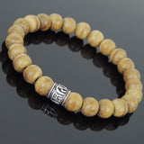 Men's Women Agarwood Bracelet 925 Sterling Silver Mantra Buddhism Charm DiyNotion Handmade BR649