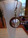 Vintage Button Earrings, Mother of Pearl MOP Buttons, Wood Buttons, Layered Button Earrings, Drop Dangle Earrings, Handmade Earrings, MPE218