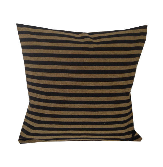 Perfect gift for him, Gifts for him, Den Pillows, Decorative Pillows, Brown and Black Stripes Pillow cover 18x18 inches