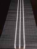 Hand Woven Table Runner, Hand Woven Table Top, Hand Woven Runner, Black Table Top