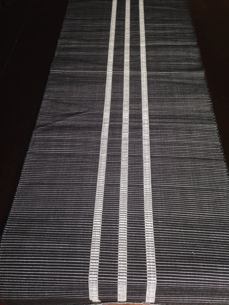 Hand Woven Table Runner, Hand Woven Table Top, Hand Woven Runner, Black Table Top