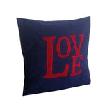 Valentine Throw Pillow Cover, Love appliqued pillows, Love Monogrammed Pillow Cover, Anniversary gift,  16" x16", Couples Gifts