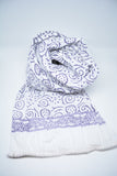Cotton Scarf Block Print Scarf Handloom Cotton Purple Boho Scarf Spring Scarf Gift For her Gift For Him Sciarpa Cotone Viola