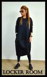 Oversize dress /Black long dress /Maxi black dress /Long sleeves dress /Pregnancy dress/Plus size dress