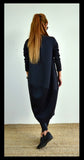 Oversize dress /Black long dress /Maxi black dress /Long sleeves dress /Pregnancy dress/Plus size dress