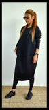 Oversize dress /Black long dress /Maxi black dress /Long sleeves dress /Pregnancy dress/Plus size dress