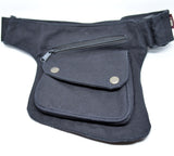 The Hipster Cotton Utility Belt Festival Belt Black Pocket Belt Bum Bag Hip Bag Festival Fanny Pack Gift for her for Him Marsupio in Canvas