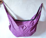 Cotton Bag Hobo Bag Boho Bag Purple Shoulder Bag Back-Pack Bag Women Accessories Gift for Her Weekender Bag Shopper Bag Borsa in Cotone