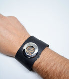 Mens Leather Bracelet Adjustable Leather Bracelet Unisex Black Leather Cuff Bracciale in Pelle Men's Gift Bracciale Uomo Easter Gift