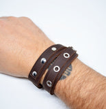 Wrap Leather Bracelet Mens Bracelet Adjustable Leather Bracelet Brown Boho Bracciale in Pelle Gift For Him Gift for Her Bracciale Pelle