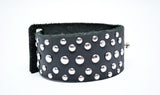 Mens Leather Bracelet Adjustable Leather Bracelet Studded Black Leather Bracelet Mens Gift Bracciale in Pelle