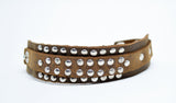 Handmade Leather Studded Bracelet Adjustable Leather Bracelet Brown Boho Cuff Bracciale in Pelle Gift For Him Gift for Bracciale Uomo