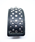 Mens Leather Bracelet Adjustable Leather Bracelet Studded Black Leather Bracelet Mens Gift Bracciale in Pelle
