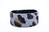 Colt Leather Cuff Bracelet Leopard Leather Bracelet Adjustable Leather Bracelet Grey Animalier Boho Bracciale Gift for Her Easter Gift