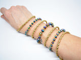 Brass Wrap Bracelet Memory Wrap Bracelet Crystal Multicolor Coil Bracelet Wire Wrap Jewelry Boho Bracelet Gift For Her Women Gift Bracciale
