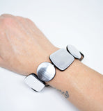 Bangle Bracelet Resin Bracelet Geometrical Shape Expandable Bracelet Silver Color Bracciale Elastico Gift for Her Women Gift