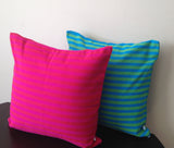 Unique Handmade Gifts, Decorative Stripes Pillows, House warming gifts, Cotton Stripes Couch Pillows, Home Decor