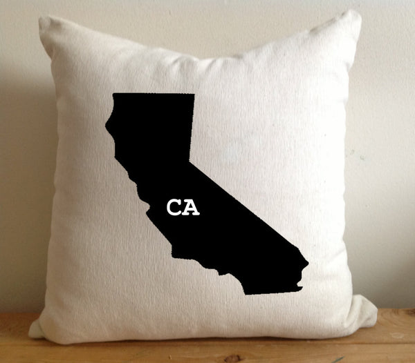 California Pillow, California State Pillow, Californai Home Decor, House Warming Gift, Custom State Pillow