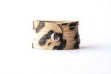 Leather Bracelet/Original Sliced Cuff/Giant Leopard