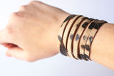 Leather Bracelet/Original Sliced Cuff/Giant Leopard