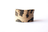 Leather Bracelet/Original Sliced Cuff/Giant Leopard