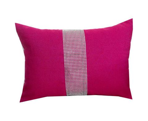 Fuchsia lumbar pillows, Fuchsia Bedrom Pillows, Throw pillows 12x16, gift pillow, Couch Pillows, Designer Pillows