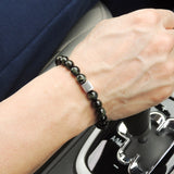 Men's Women Mixed Brown Blue Tiger Eye Bracelet 925 Sterling Silver Cube Bead DiyNotion Handmade BR689