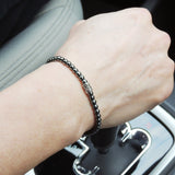 Men's Women Hematite Adjustable Bracelet 925 Sterling Silver Bead DiyNotion BR679