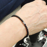 Men's Women Black Onyx 925 Sterling Silver Bracelet Bead Clasp Gemstone DiyNotion Handmade BR680