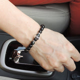 Men's Women Rare Mixed Blue Tiger Eye 925 Sterling Silver Skull Bracelet DiyNotion Handmade BR694E