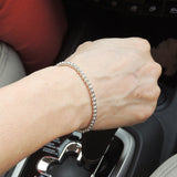 Men's Women Adjustable Braided Bracelet 925 Sterling Silver Beads DiyNotion Handmade BR696