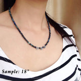 Men's Women Mixed Chrysocolla Lapis Sterling Silver Necklace Gemstone Charms Clasp DiyNoion Handmade NK104