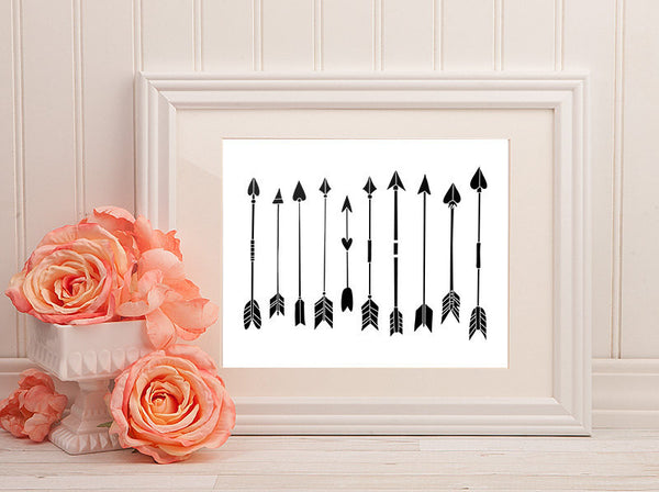 Arrow Print INSTANT DOWNLOAD,11 X 17,  11 X 14, 8 X 10, 5 X 7 ,Printable art Arrow Print Modern Hipster Art ,Tribal Wall art