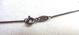 Vintage Smoky Carved MOP Button Pendant Necklace, Mother of Pearl, Rhinestone Button, Rose Casein Button, 18" Chain, MPN159
