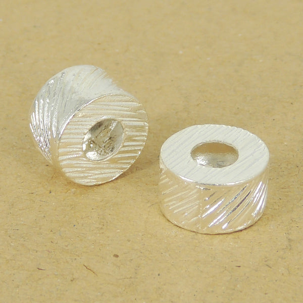 925 Sterling Silver Barrel Bead Seamless Jewelry Making 4.5mm Hole Size WSP419 Wholesale: See Discount Coupons in Item Details
