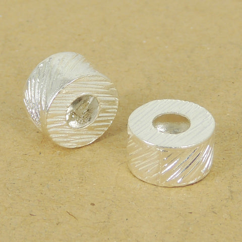 925 Sterling Silver Barrel Bead Seamless Jewelry Making 4.5mm Hole Size WSP419 Wholesale: See Discount Coupons in Item Details