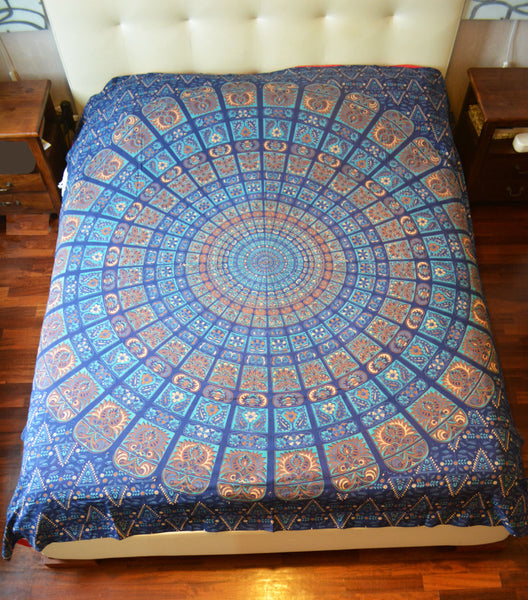Boho Bed Sheet Mandala Double Bed Cover Cotton Beach Sheet Wall Hanging Mandala Tapestry Textile Prints Wall Decor Home Decor  Handmade Item