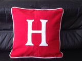 Monogram Red Nursery Pillows, Sofa Pillow,personalized Bed Pillows, Sofa trim Pillows, 16x16, 18x18, 20x20