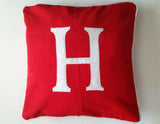 Monogram Red Nursery Pillows, Sofa Pillow,personalized Bed Pillows, Sofa trim Pillows, 16x16, 18x18, 20x20