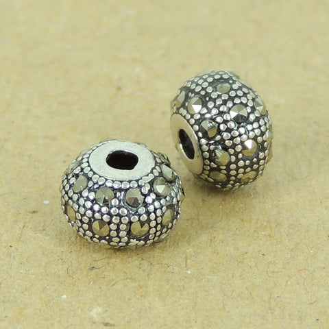 Handmade 925 Sterling Silver Marcasite Bead Vintage Celtic WSP426 Wholesale: See Discount Coupons in Item Details