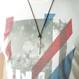 Handmade 925 Sterling Silver Spider On the Cross Pendant Adjustable Necklace Men Women DiyNotion NK120