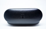 Glasses Case Hard Eyeglasses Slim Case Leather Sunglass Case Italian Black Leather Glasses Case Gift For Him Gift For Her Made in Italy