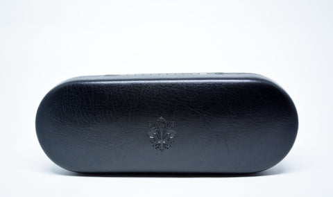 Glasses Case Hard Eyeglasses Slim Case Leather Sunglass Case Italian Black Leather Glasses Case Gift For Him Gift For Her Made in Italy