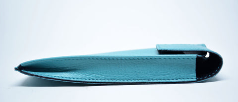 Glasses Case Soft Eyeglasses Case Teal Italian Leather Glasses Case Porta Occhiali Gift For Him GiftFor Her Mother's Gift Porta Occhiali