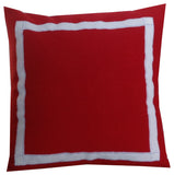 30% OFF Trim Pillows, Bedroom Pillows, Red Throw Pillows, Border Throw Pillows, 26x26 Sham Trim Cushions, Shams with Borders