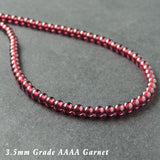 Men's Women AAAA Garnet Sterling Silver Necklace Gemstone Beads Clasp DiyNoion Handmade NK123