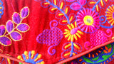 Ravishing Red Ethnic Floral Embroidery Elegant Clutch (Shipped from Canada)
